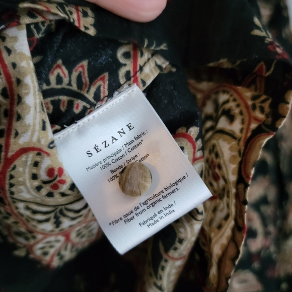 Sezane Meadow Blouse in Paisley Noir size 36 NWT - Picture 11 of 12